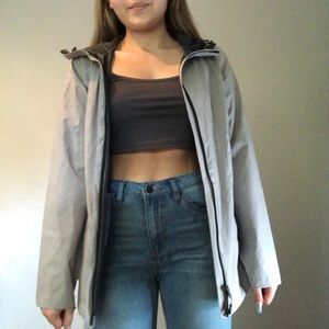 Grey Windbreaker Jacket